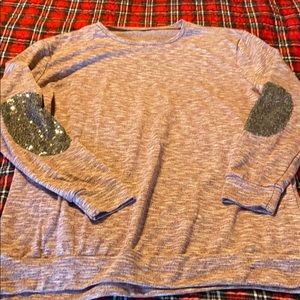 NWOT Maroon and silver top